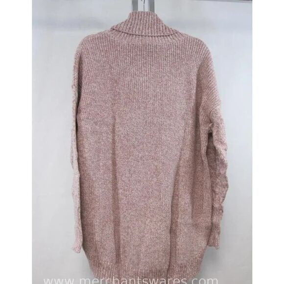 SALE! NWT-H By Halston French Pink/White Wool & Cotton Blend Cozy Turtleneck XL - Picture 10 of 10